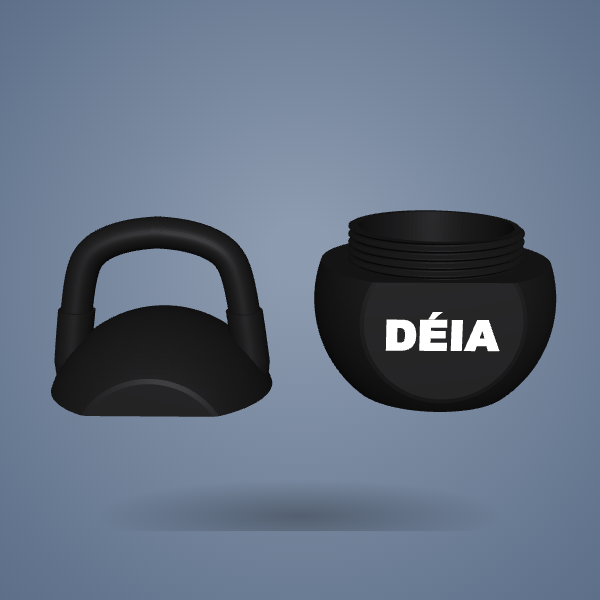 Kettlebell porta suplemento de academia