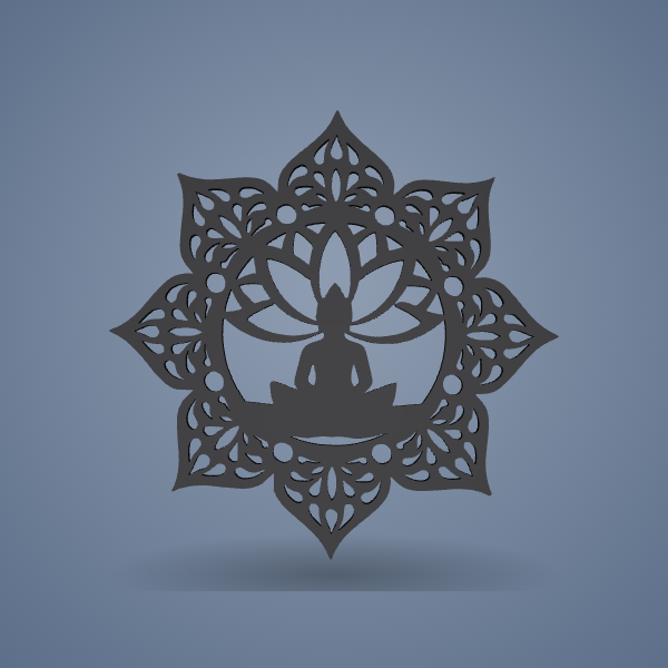 Mandala Buda em Lótus 5CM