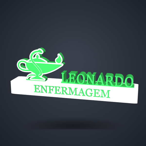 Placa de Enfermagem com Nome personalizado